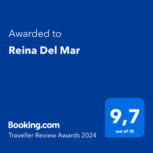 Awarded to Reina Del Mar Booking.com Traveller Review Awards 2024, 9.7 out of 10.